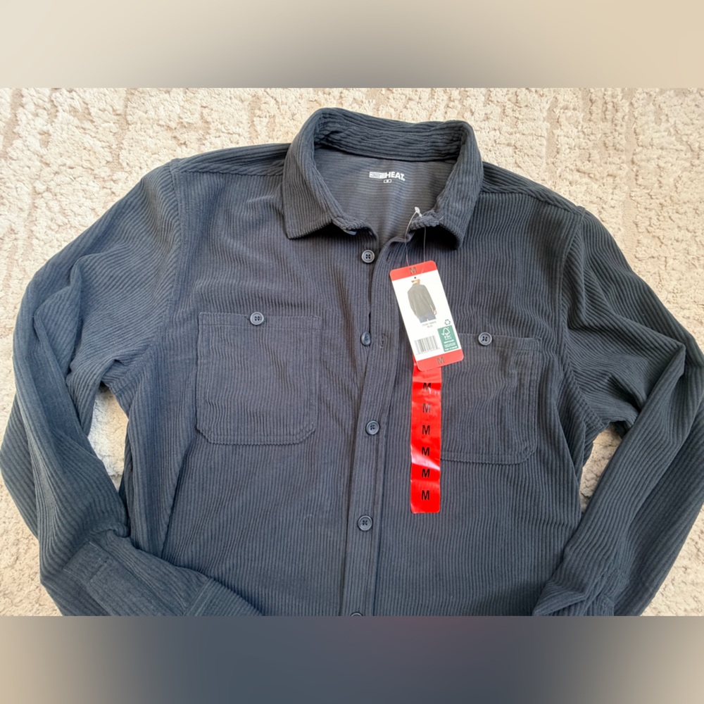 NEW 32 Degrees Men's Casual Button Down Shirt - Dark Blue Gray M - Picture 11 of 14